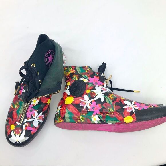 Converse X PatBo Chuck Taylor All Star Shroud Black Colorful Floral Hi Sneakers - Picture 7 of 16